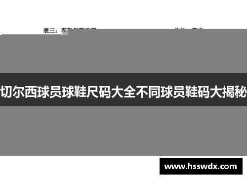 切尔西球员球鞋尺码大全不同球员鞋码大揭秘